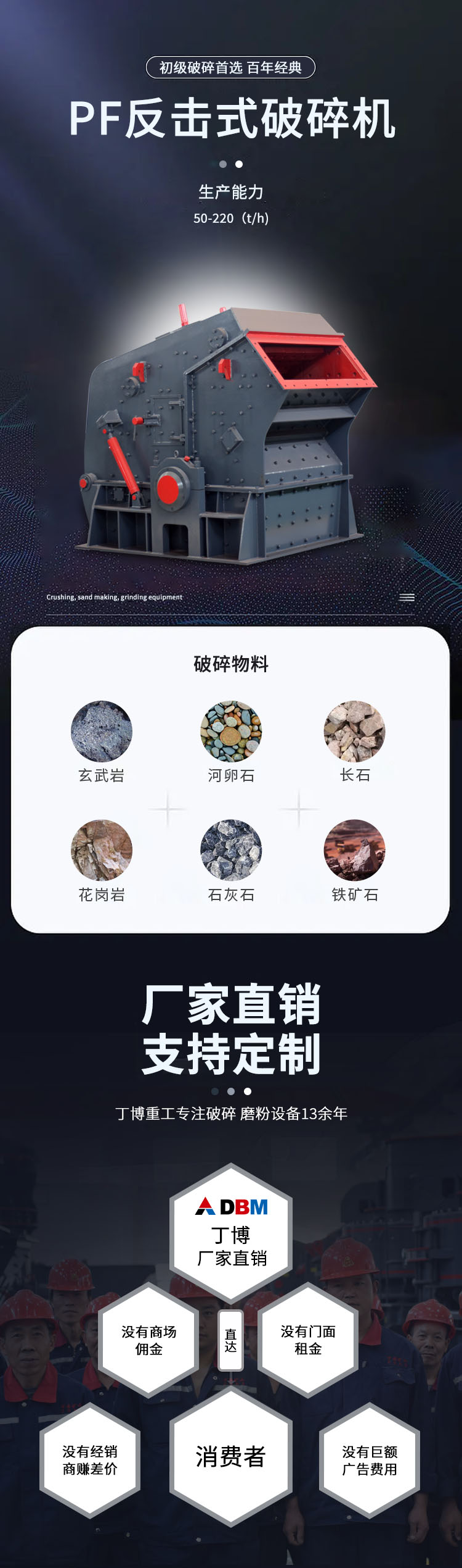 反擊破碎機(jī)技術(shù)參數(shù)及型號(hào)的選擇 1 反击破碎机